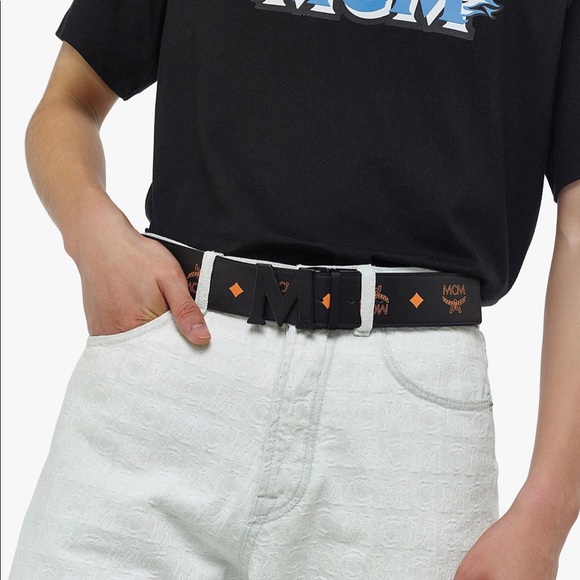 MCM unsex revisable orange one size belt (cut to size) - Picture 5 of 5